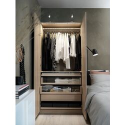 Dulap Ikea Pax/Forsand sertare/bara 100x60x201 (Aspect Stejar Antichizat) Thumb