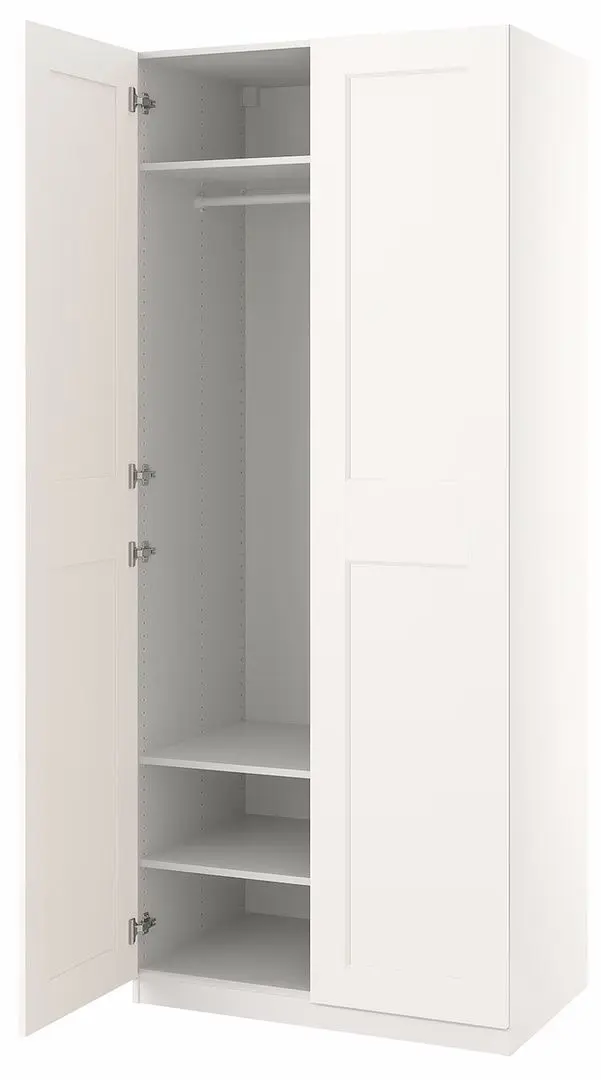 Dulap Ikea Pax/Grimo rafturi/bara 100x60x236 (Alb)