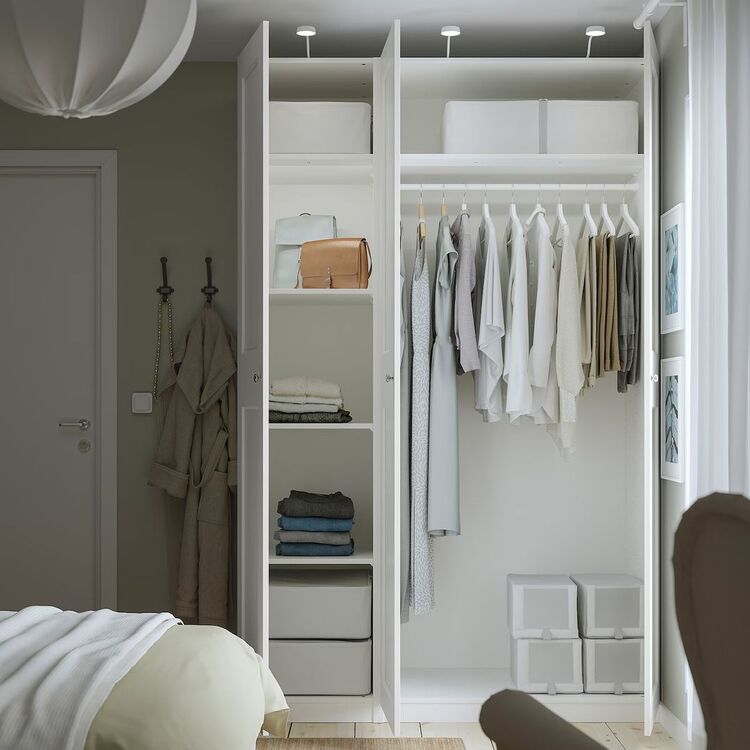 Шкаф Ikea Pax/Grimo полки/штанга 150x60x236 (Белый) купить в Кишиневе ...