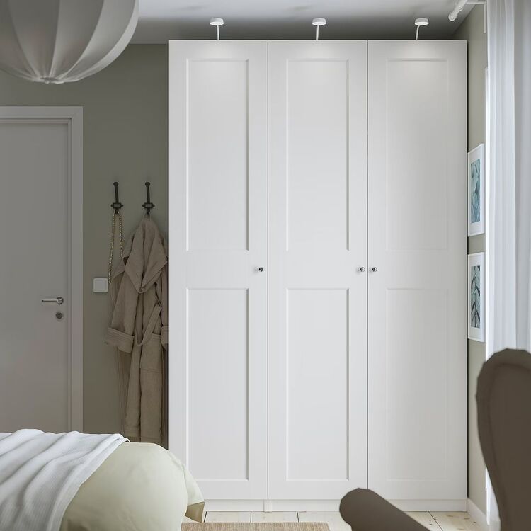 Шкаф Ikea Pax/Grimo полки/штанга 150x60x236 (Белый) купить в Кишиневе ...