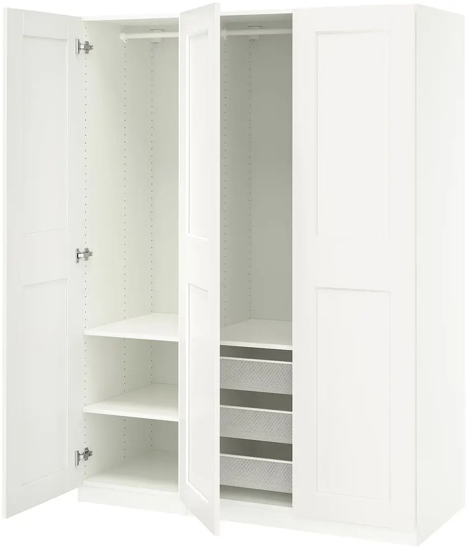 Dulap Ikea Pax/Grimo rafturi/bare/cosuri 150x60x201 (Alb)