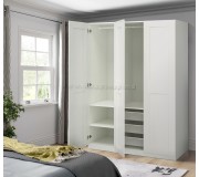 Шкаф Ikea Pax/Grimo полки/штанги/корзины 150x60x201 (Белый)