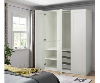 Шкаф Ikea Pax/Grimo полки/штанги/корзины 150x60x201 (Белый)