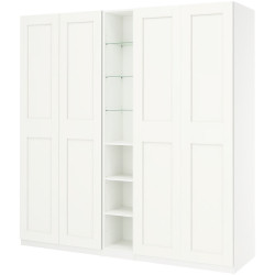 Dulap Ikea Pax/Grimo rafturi/bare/sertare/cosuri/etajera 235x60x236 (Alb) Thumb