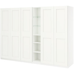Dulap Ikea Pax/Grimo rafturi/bare/sertare/cosuri/etajera 285x60x201 (Alb) Thumb