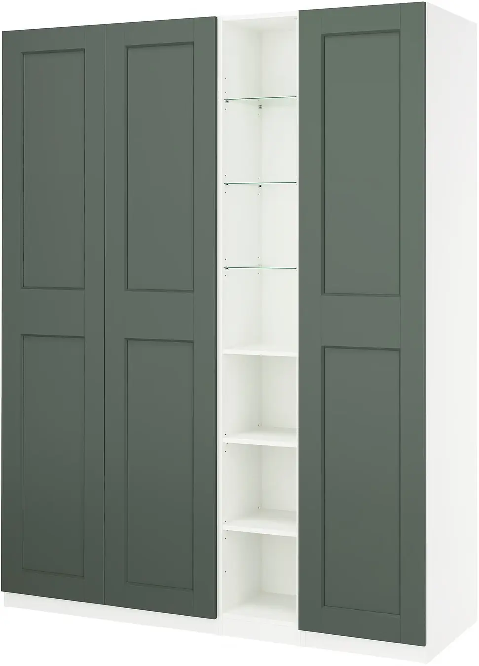 Dulap Ikea Pax/Grimo rafturi/bare/cosuri/etajera 185x60x236 (Alb/Gri-verde) - 5