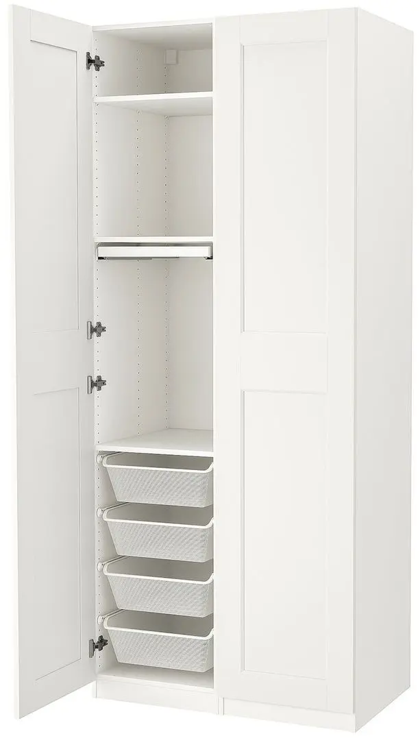 Dulap Ikea Pax/Grimo cu rama 100x60x236 (Alb)