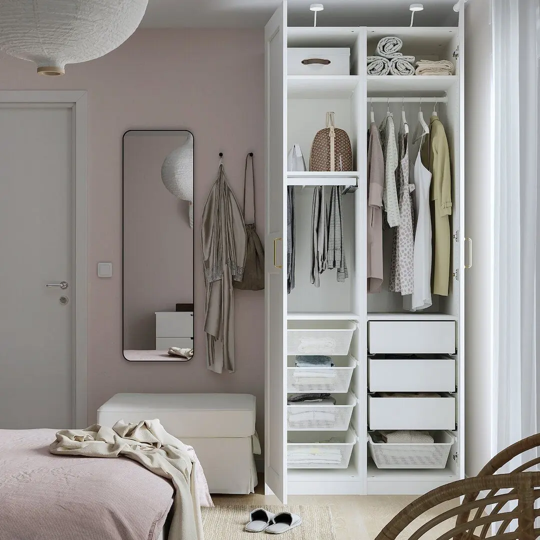 Dulap Ikea Pax/Grimo cu rama 100x60x236 (Alb)