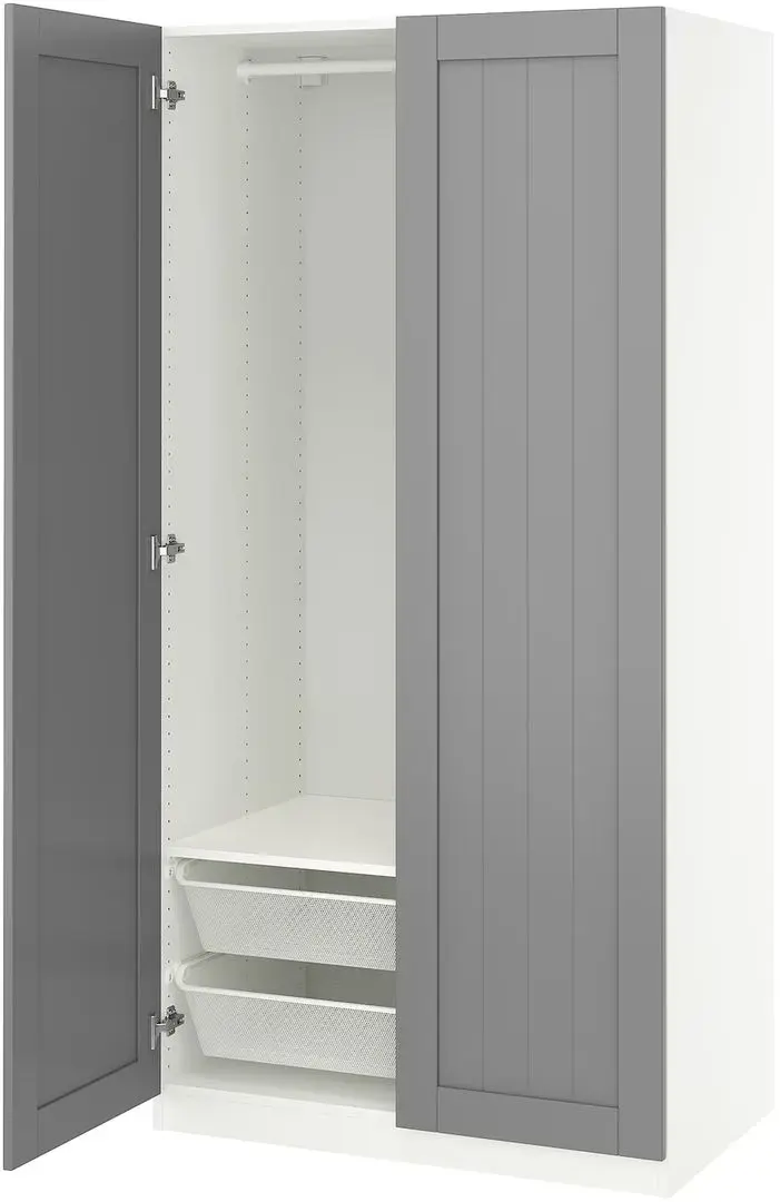 Dulap Ikea Pax/Gullaberg raft/bara/cosuri 100x60x201 (Alb/Gri)