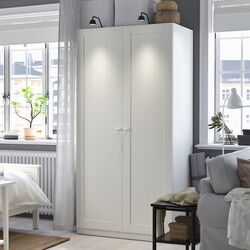 Шкаф Ikea Pax/Gullaberg полка/штанга/ящики/корзины 100x60x201 (Белый)