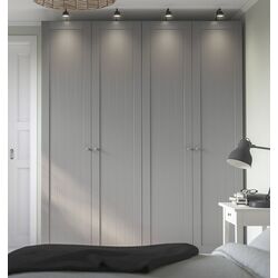 Шкаф Ikea Pax/Gullaberg полки/шатнги/ящики 200x60x236 (Белый/Серый)