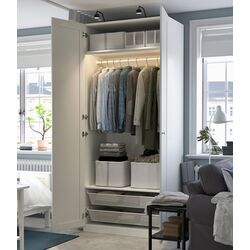 Шкаф Ikea Pax/Gullaberg полки/штанга/корзины 100x60x236 (Белый) Thumb