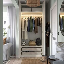 Шкаф Ikea Pax/Gullaberg полки/штанга/корзины 100x60x236 (Белый) Thumb