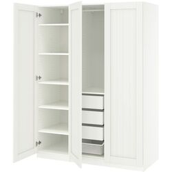 Dulap Ikea Pax/Gullaberg rafturi/bara/sertare/cos 150x60x201 (Alb) Thumb