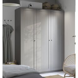 Шкаф Ikea Pax/Gullaberg полки/штанга/ящики/корзина 150x60x201 (Тёмно-серый/Серый)