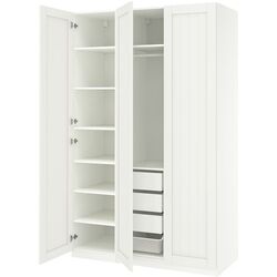 Dulap Ikea Pax/Gullaberg rafturi/bara/sertare/cos 150x60x236 (Alb) Thumb