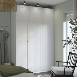 Шкаф Ikea Pax/Gullaberg полки/штанга/ящики/корзина 150x60x236 (Белый)