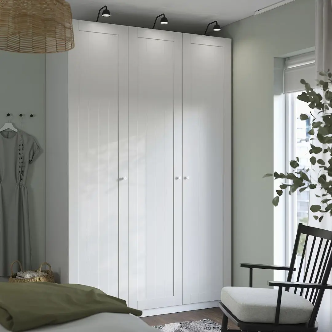 Dulap Ikea Pax/Gullaberg rafturi/bara/sertare/cos 150x60x236 (Alb)