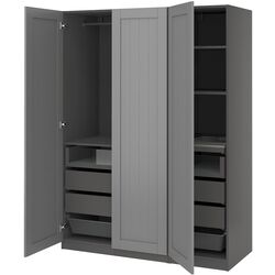 Dulap Ikea Pax/Gullaberg rafturi/bara/sertare/cosuri 150x60x201 (Gri inchis/Gri) Thumb