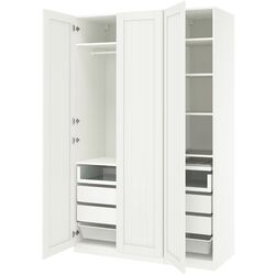 Dulap Ikea Pax/Gullaberg rafturi/bara/sertare/cosuri 150x60x236 (Alb) Thumb
