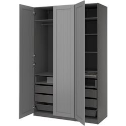 Dulap Ikea Pax/Gullaberg rafturi/bara/sertare/cosuri 150x60x236 (Gri inchis/Gri) Thumb