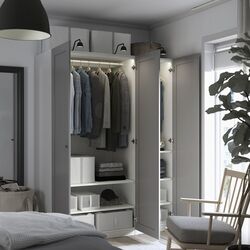 Dulap Ikea Pax/Gullaberg rafturi/bare 150x60x201 (Alb/Gri) Thumb