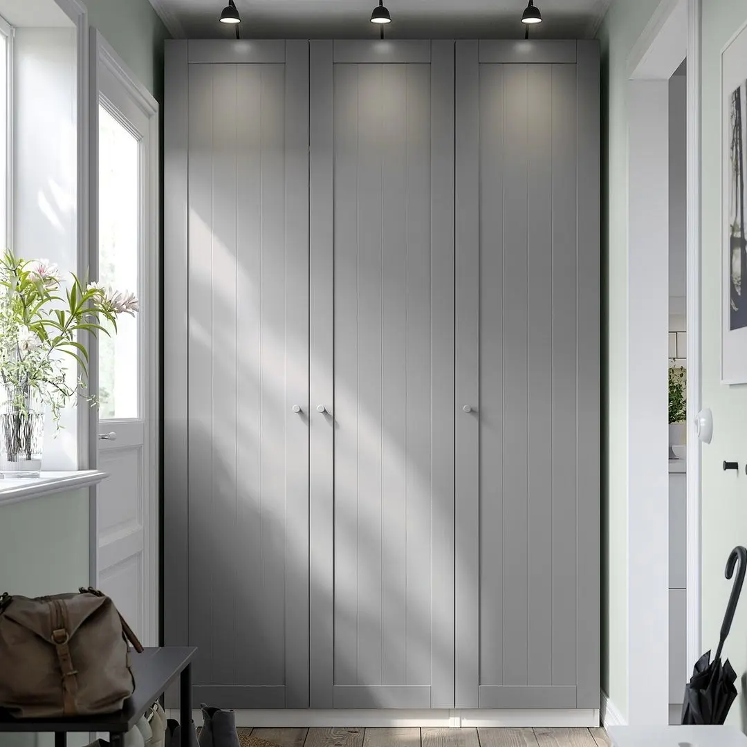 Dulap Ikea Pax/Gullaberg rafturi/bare 150x60x236 (Alb/Gri)