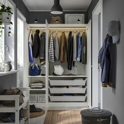 Dulap Ikea Pax/Gullaberg rafturi/bare/cosuri 150x60x201 (Alb) Thumb