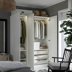 Dulap Ikea Pax/Gullaberg rafturi/bare/cosuri 150x60x201 (Alb) Thumb