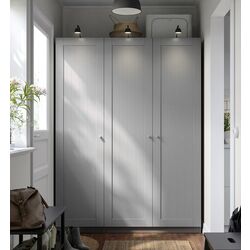 Шкаф Ikea Pax/Gullaberg полки/штанги/корзины 150x60x201 (Серый/Тёмно-серый)