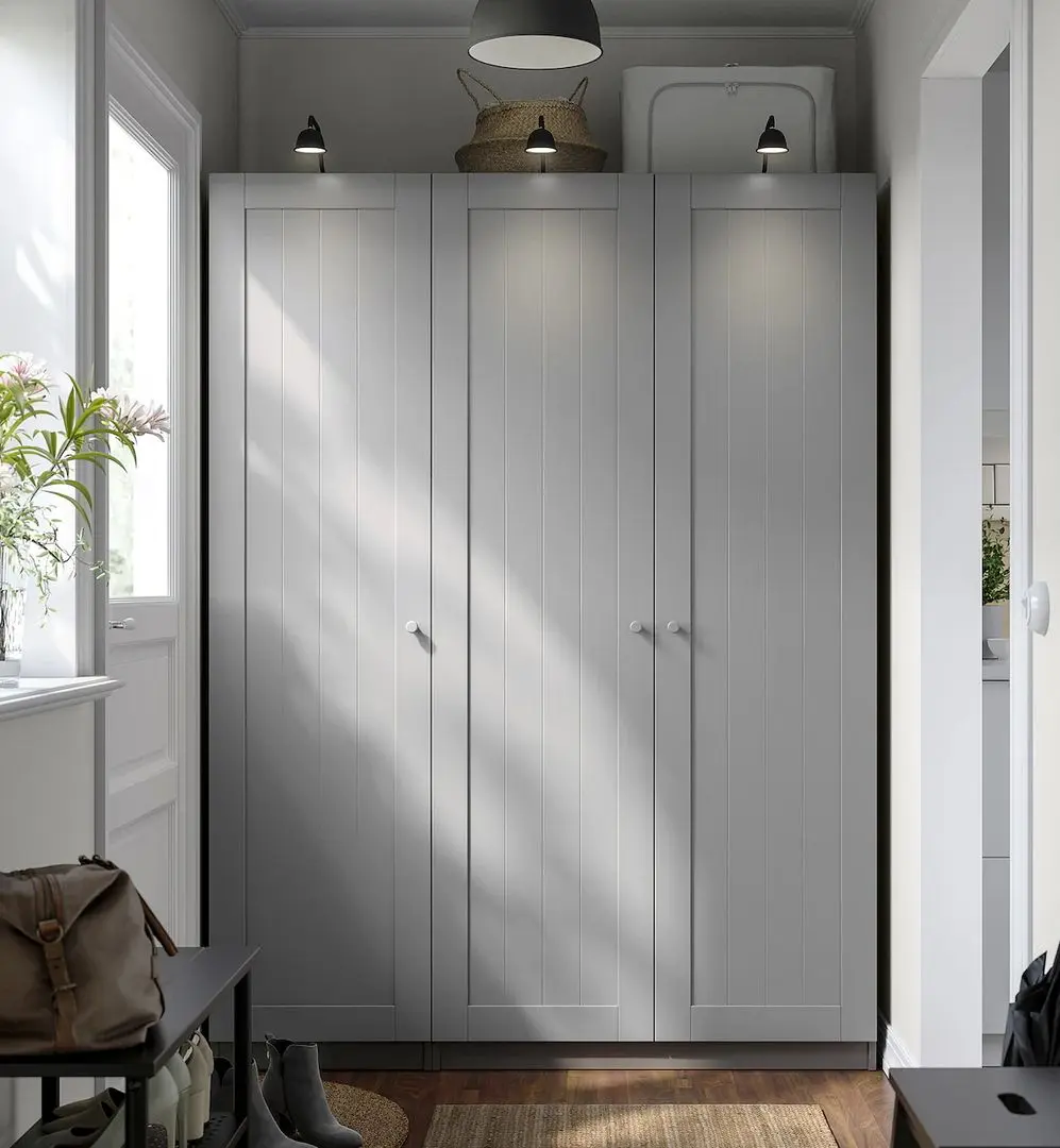 Dulap Ikea Pax/Gullaberg rafturi/bare/cosuri 150x60x201 (Gri/Gri inchis)