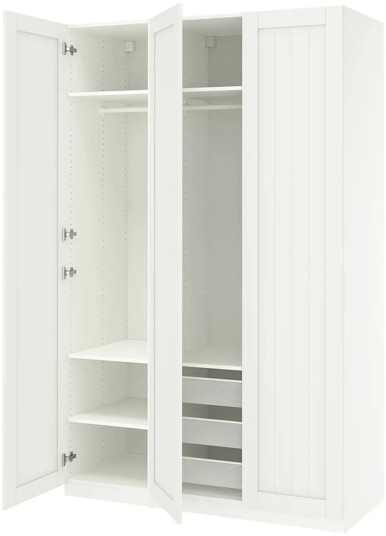 Dulap Ikea Pax/Gullaberg rafturi/bare/cosuri 150x60x236 (Alb)