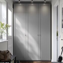 Шкаф Ikea Pax/Gullaberg полки/штанги/корзины 150x60x236 (Темно-серый/Серый)