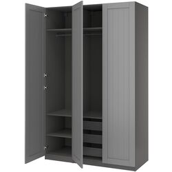 Dulap Ikea Pax/Gullaberg rafturi/bare/cosuri 150x60x236 (Gri inchis/Gri) Thumb