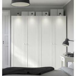 Шкаф Ikea Pax/Gullaberg полки/штанги/корзины 200x60x201 (Белый)