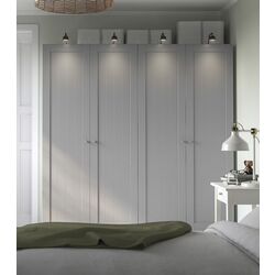 Dulap Ikea Pax/Gullaberg rafturi/bare/cosuri 200x60x201 (Alb/Gri)