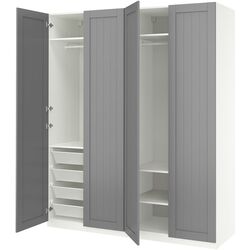 Dulap Ikea Pax/Gullaberg rafturi/bare/cosuri 200x60x236 (Alb/Gri) Thumb