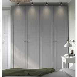 Шкаф Ikea Pax/Gullaberg полки/штанги/корзины 200x60x236 (Белый/Серый)