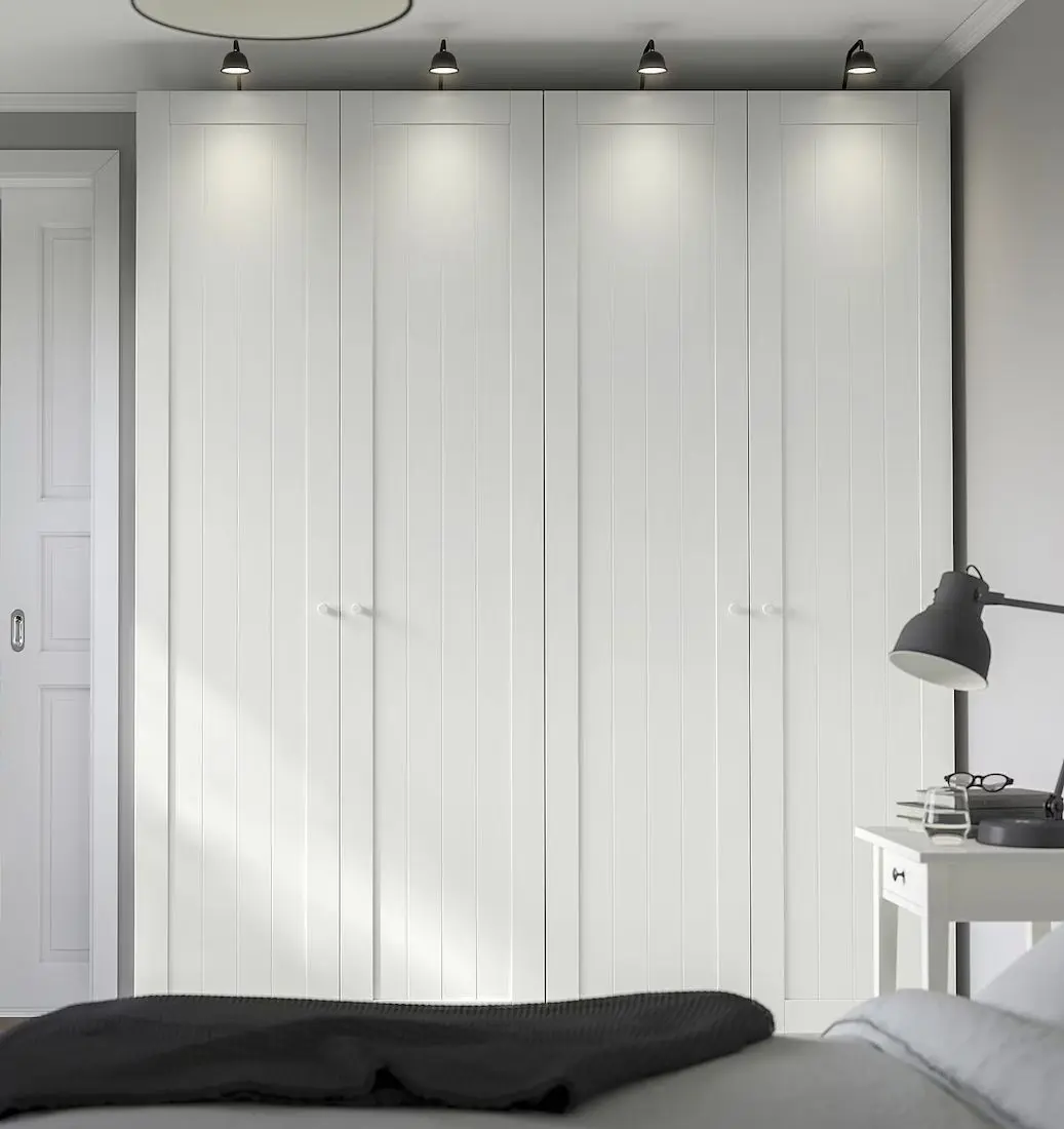 Dulap Ikea Pax/Gullaberg rafturi/bare/cosuri 200x60x236 (Alb)