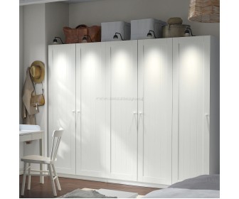 Шкаф Ikea Pax/Gullaberg полки/штанги/корзины 250x60x201 (Белый)