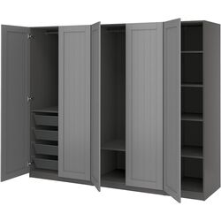 Dulap Ikea Pax/Gullaberg rafturi/bare/cosuri 250x60x201 (Gri/Gri inchis) Thumb