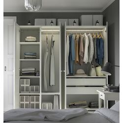 Dulap Ikea Pax/Gullaberg rafturi/bare/sertare 200x60x201 (Alb) Thumb