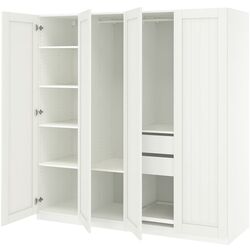 Dulap Ikea Pax/Gullaberg rafturi/bare/sertare 200x60x201 (Alb) Thumb