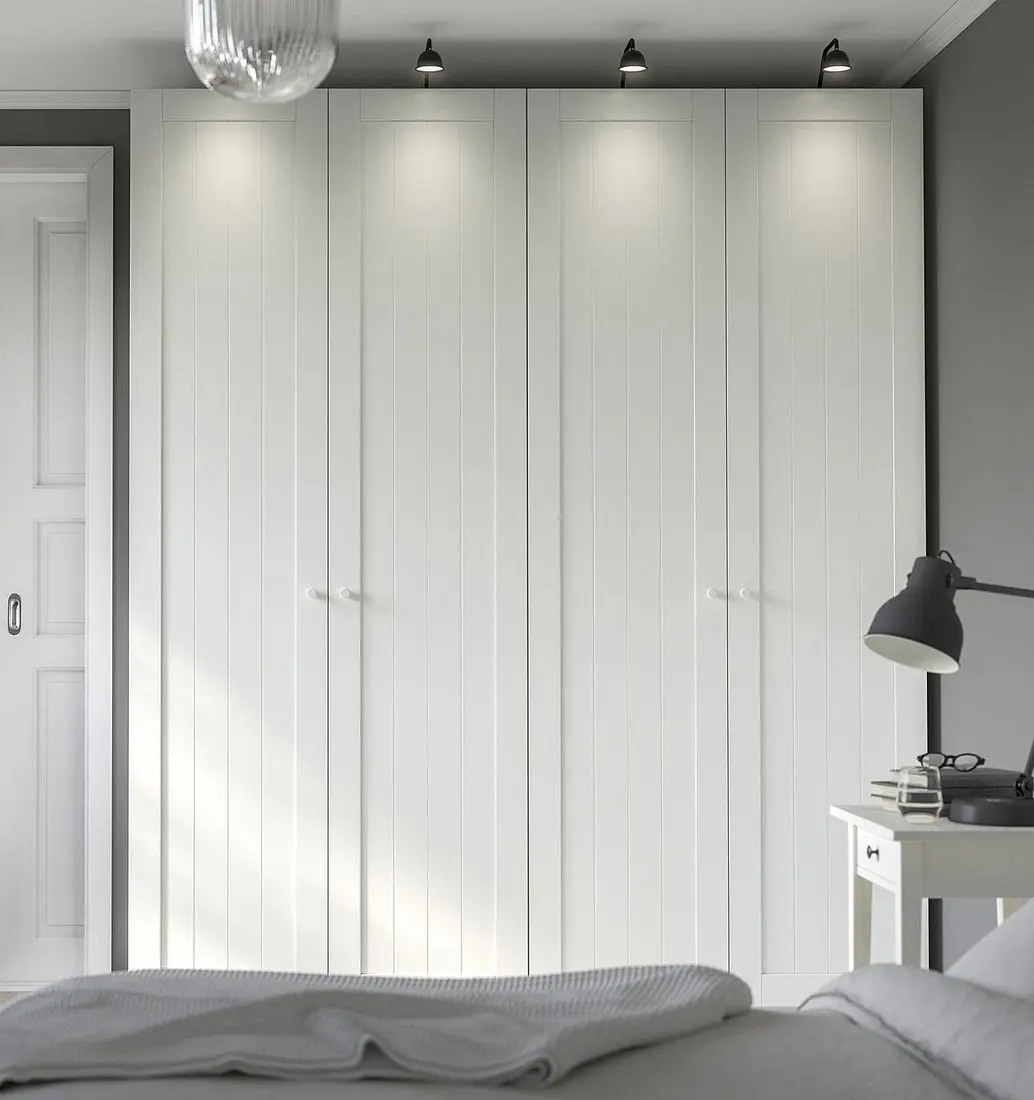 Dulap Ikea Pax/Gullaberg rafturi/bare/sertare 200x60x236 (Alb)