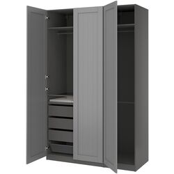 Шкаф Ikea Pax/Gullaberg полки/штанги/ящики/корзина/органайзеры 150x60x236 (Темно-серый/Серый) Thumb
