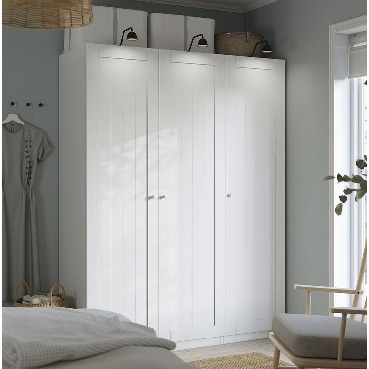 Шкаф Ikea Pax/Gullaberg полки/штанги/ящики/корзины 150x60x201 (Белый ...