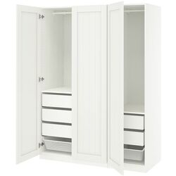 Dulap Ikea Pax/Gullaberg rafturi/bare/sertare/cosuri 150x60x201 (Alb) Thumb