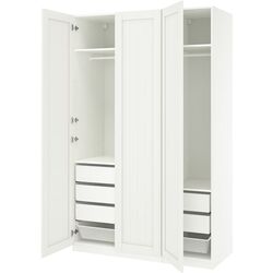 Dulap Ikea Pax/Gullaberg rafturi/bare/sertare/cosuri 150x60x236 (Alb) Thumb