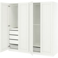 Dulap Ikea Pax/Gullaberg rafturi/bare/sertare/cosuri 200x60x201 (Alb) Thumb