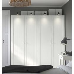 Шкаф Ikea Pax/Gullaberg полки/штанги/ящики/корзины 200x60x201 (Белый)